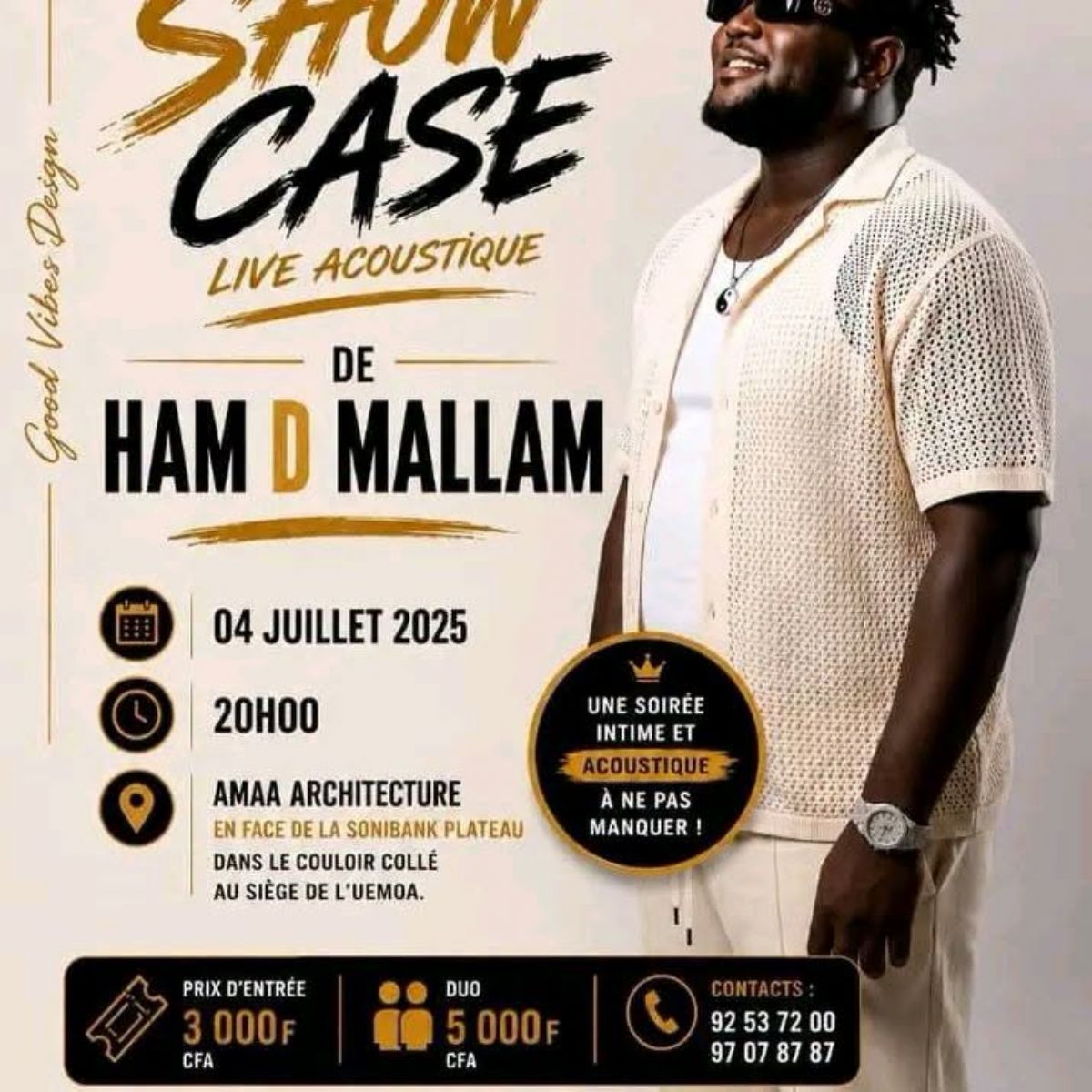 Ham D Mallam en concert acoustique à Niamey